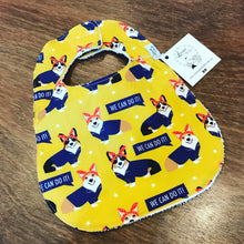 Load image into Gallery viewer, Corgi Rosie the Riveter Bib