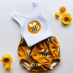 Honey Bee Bloomer Set
