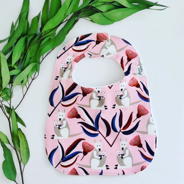 Pink Kangaroo Bib