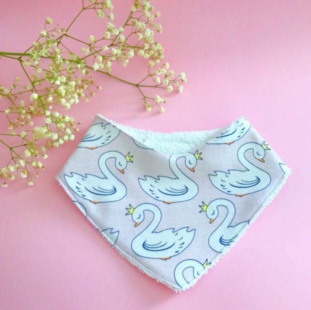 Swan Dribble Bib