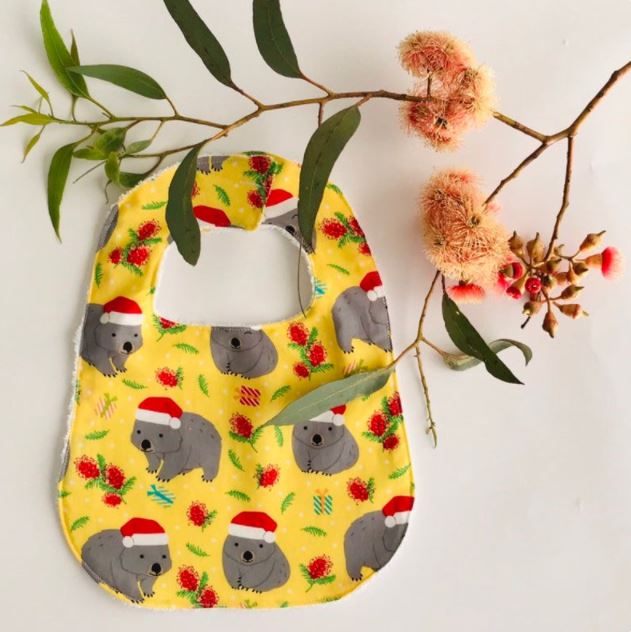 Wombat Christmas Bib