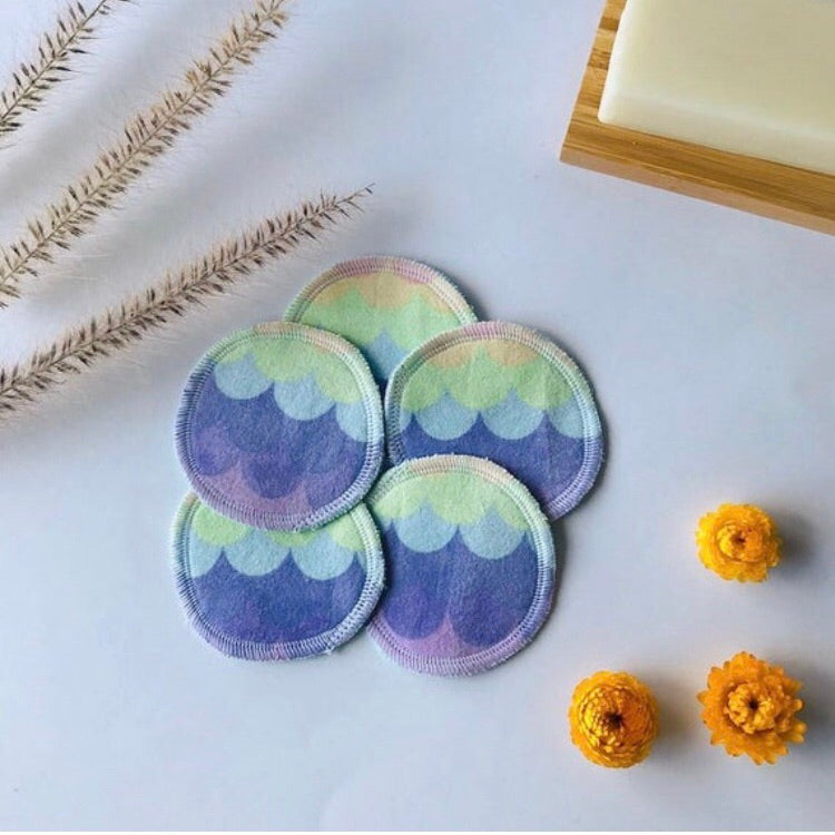 Rainbow Mermaid Reusable Makeup Wipes