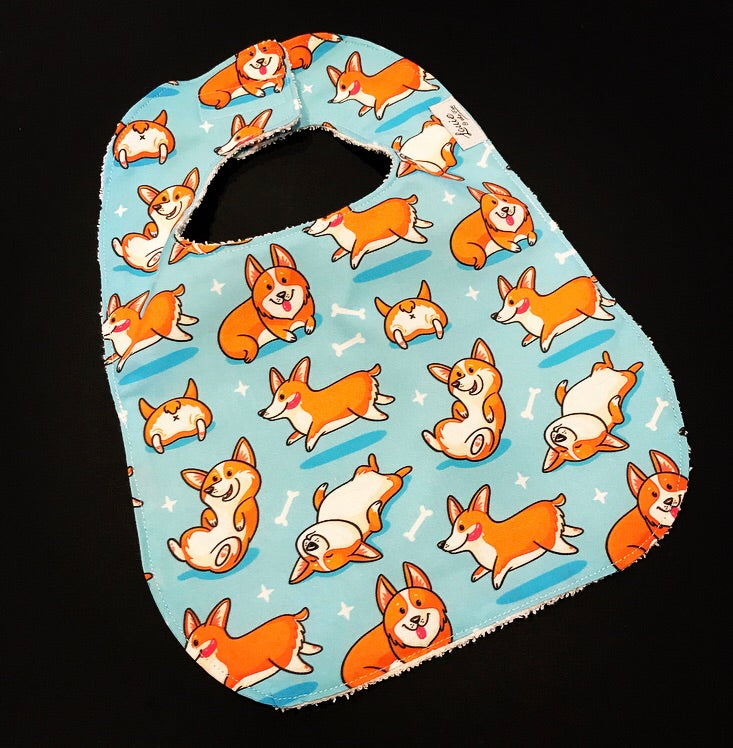 Corgi Dash Bib