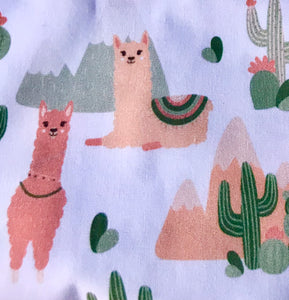 Llama fabric face mask
