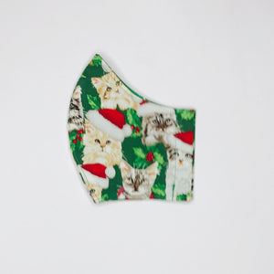 Christmas Cats fabric face mask