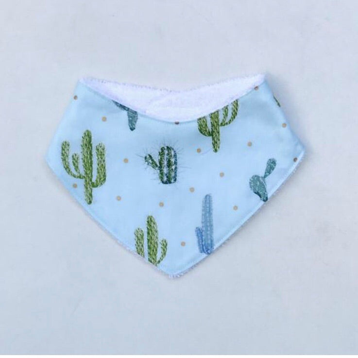 Mint Cacti Dribble Bib