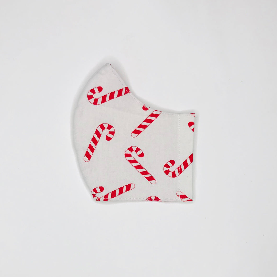 Christmas Candy Cane fabric face mask