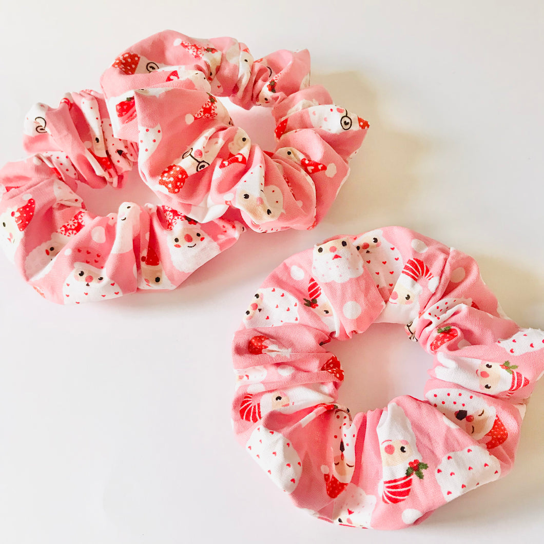 Pink Santa Scrunchie