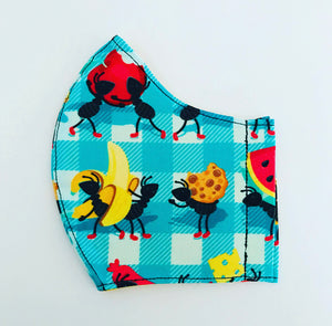 Picnic Ants fabric face mask