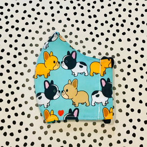 Kids French Bulldog fabric face mask