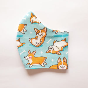 Corgi fabric face mask