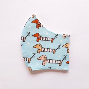 Dachshund fabric face mask
