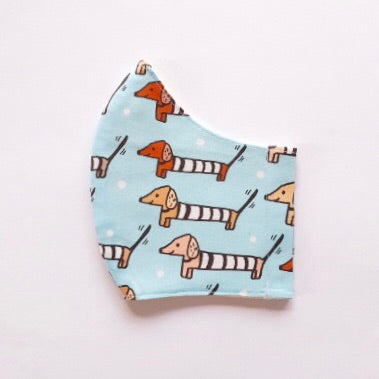 Dachshund fabric face mask