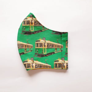 Melbourne tram fabric face mask