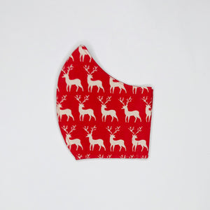 Christmas Scandi Reindeer fabric face mask