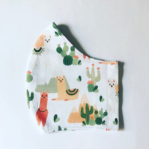 Llama fabric face mask